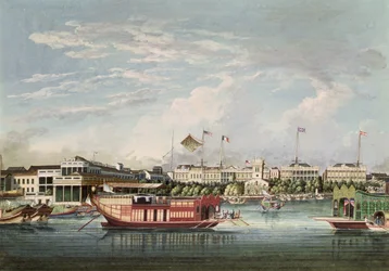 Vue de Canton, vers 1860